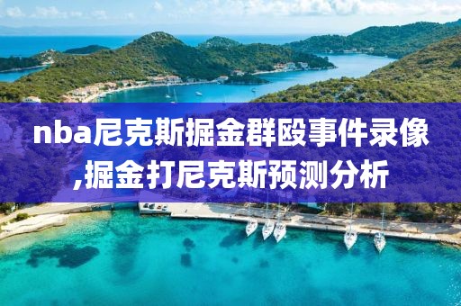nba尼克斯掘金群殴事件录像,掘金打尼克斯预测分析