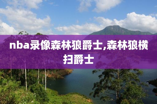 nba录像森林狼爵士,森林狼横扫爵士
