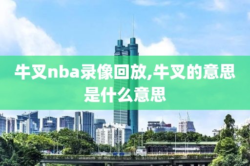 牛叉nba录像回放,牛叉的意思是什么意思