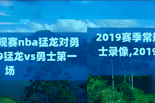 2019赛季常规赛nba猛龙对勇士录像,2019猛龙vs勇士第一场