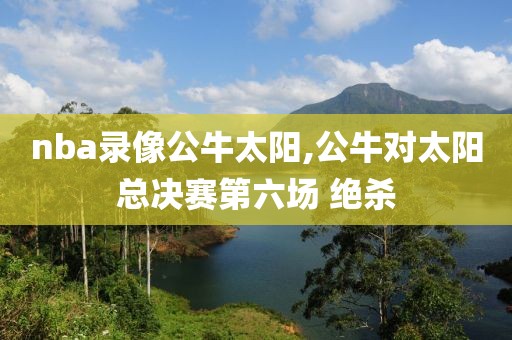 nba录像公牛太阳,公牛对太阳总决赛第六场 绝杀