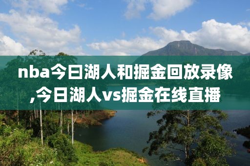 nba今曰湖人和掘金回放录像,今日湖人vs掘金在线直播