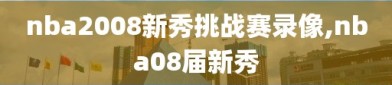 nba2008新秀挑战赛录像,nba08届新秀