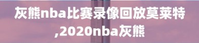 灰熊nba比赛录像回放莫莱特,2020nba灰熊