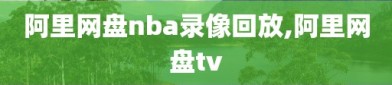 阿里网盘nba录像回放,阿里网盘tv