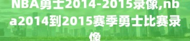 NBA勇士2014-2015录像,nba2014到2015赛季勇士比赛录像