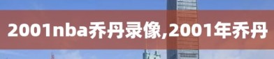 2001nba乔丹录像,2001年乔丹