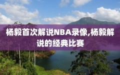 杨毅首次解说NBA录像,杨毅解说的经典比赛