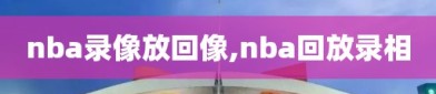 nba录像放回像,nba回放录相