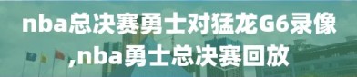 nba总决赛勇士对猛龙G6录像,nba勇士总决赛回放