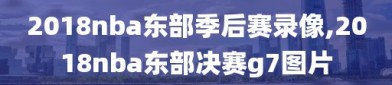 2018nba东部季后赛录像,2018nba东部决赛g7图片