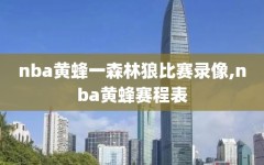 nba黄蜂一森林狼比赛录像,nba黄蜂赛程表