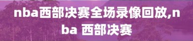 nba西部决赛全场录像回放,nba 西部决赛