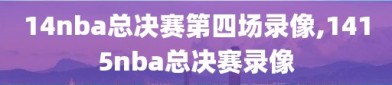 14nba总决赛第四场录像,1415nba总决赛录像