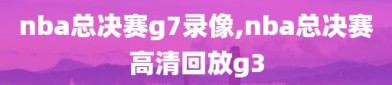 nba总决赛g7录像,nba总决赛高清回放g3