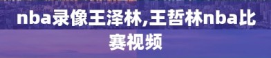 nba录像王泽林,王哲林nba比赛视频