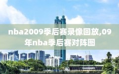 nba2009季后赛录像回放,09年nba季后赛对阵图