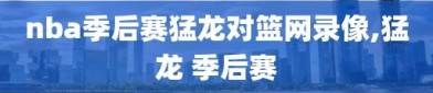 nba季后赛猛龙对篮网录像,猛龙 季后赛