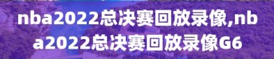 nba2022总决赛回放录像,nba2022总决赛回放录像G6
