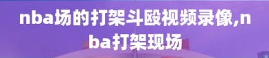 nba场的打架斗殴视频录像,nba打架现场