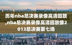 历年nba总决赛录像高清回放,nba总决赛录像高清回放像2013总决赛第七场
