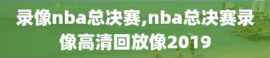 录像nba总决赛,nba总决赛录像高清回放像2019