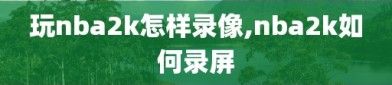 玩nba2k怎样录像,nba2k如何录屏