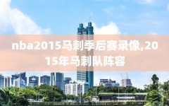 nba2015马刺季后赛录像,2015年马刺队阵容