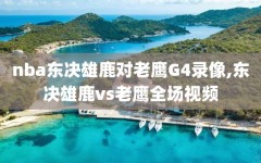 nba东决雄鹿对老鹰G4录像,东决雄鹿vs老鹰全场视频