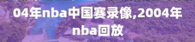 04年nba中国赛录像,2004年nba回放