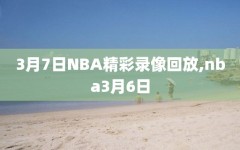 3月7日NBA精彩录像回放,nba3月6日