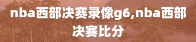 nba西部决赛录像g6,nba西部决赛比分