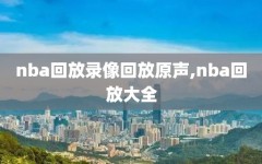 nba回放录像回放原声,nba回放大全