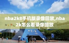 nba2k8手机版录像回放,nba2k怎么看录像回放