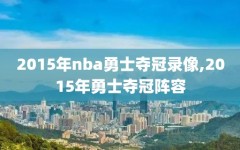 2015年nba勇士夺冠录像,2015年勇士夺冠阵容