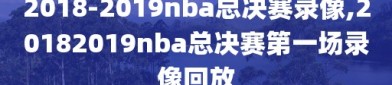 2018-2019nba总决赛录像,20182019nba总决赛第一场录像回放
