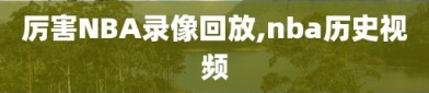 厉害NBA录像回放,nba历史视频