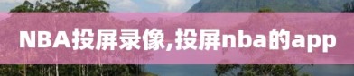 NBA投屏录像,投屏nba的app