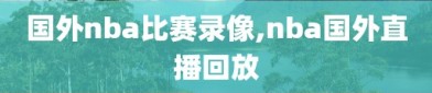 国外nba比赛录像,nba国外直播回放