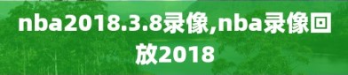 nba2018.3.8录像,nba录像回放2018