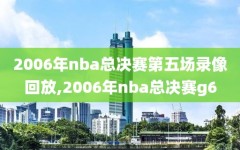 2006年nba总决赛第五场录像回放,2006年nba总决赛g6