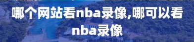 哪个网站看nba录像,哪可以看nba录像