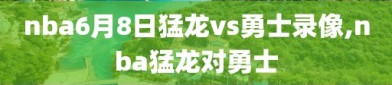 nba6月8日猛龙vs勇士录像,nba猛龙对勇士