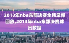 2013年nba东部决赛全场录像回放,2013年nba东部决赛球员数据