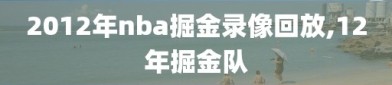 2012年nba掘金录像回放,12年掘金队