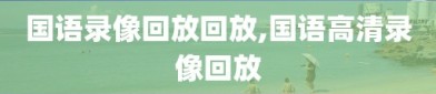 国语录像回放回放,国语高清录像回放
