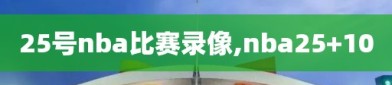 25号nba比赛录像,nba25+10