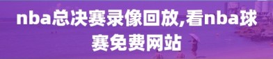 nba总决赛录像回放,看nba球赛免费网站