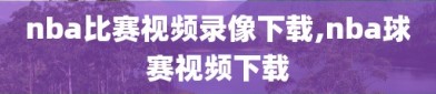 nba比赛视频录像下载,nba球赛视频下载