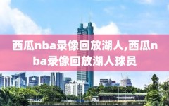 西瓜nba录像回放湖人,西瓜nba录像回放湖人球员